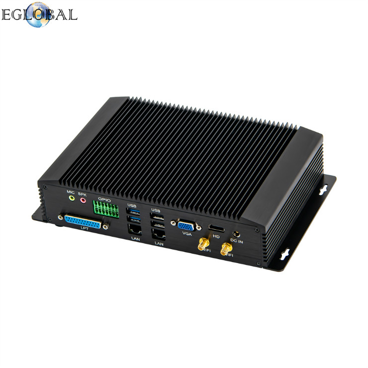 Eglobal new arrial 6COM industrial computer intel core i5 4200U Dual Cores cheap fanless pc