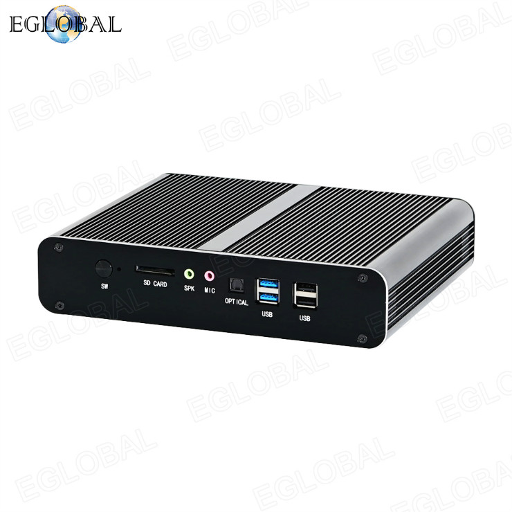 Eglobal New 10th i7 1065G7 Gaming Mini PC dual HDMI display dual RJ45 Lan SDcard Desktop Computer