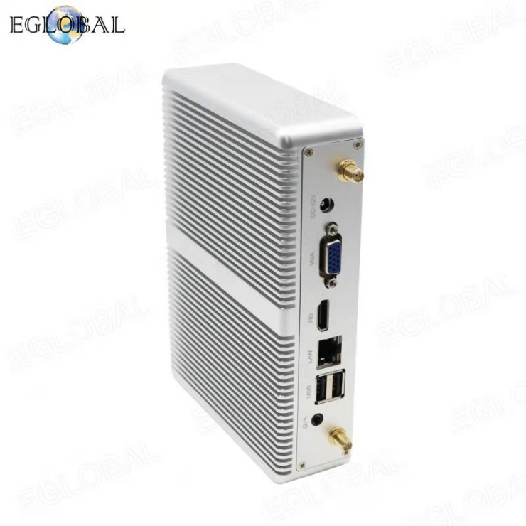 Eglobal Cheapest Mini PC intel celeron 2955U 1.4GHz fanless computer with dual lan dual COM HDMI VGA