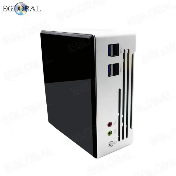 Eglobal New Mini Desktop PC intel core i5 1035G4 Fan design Small Size WIndows 10 Dual Lan Mini PC