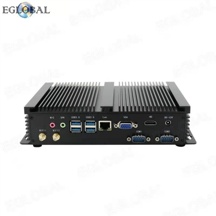 Eglobal Industrial Mini PC 7th Intel core i3 7020U VGA HDMI Display 1*Lan 2*COM 24Hours Fanless