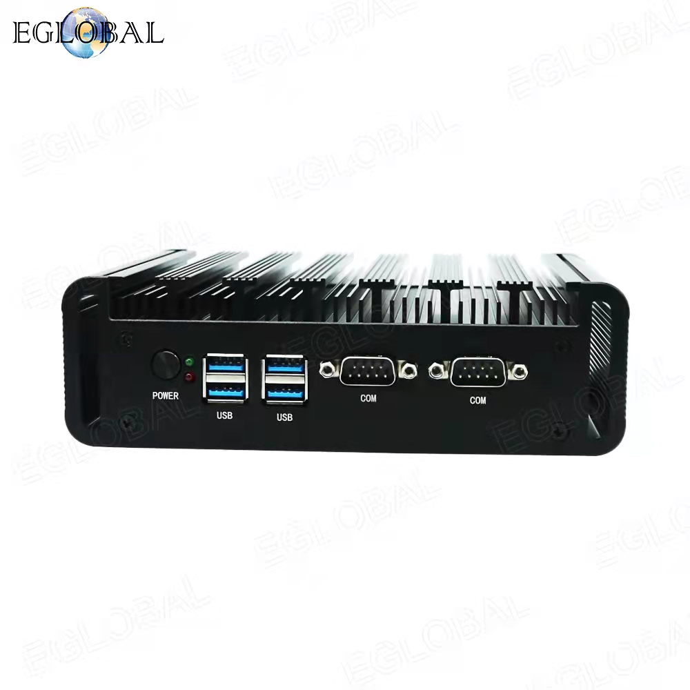 Eglobal Onboard 8th Gen Intel Core i5 8260U Fanless Mini PC 2Lan 3Display Port 2COM Mini Computer
