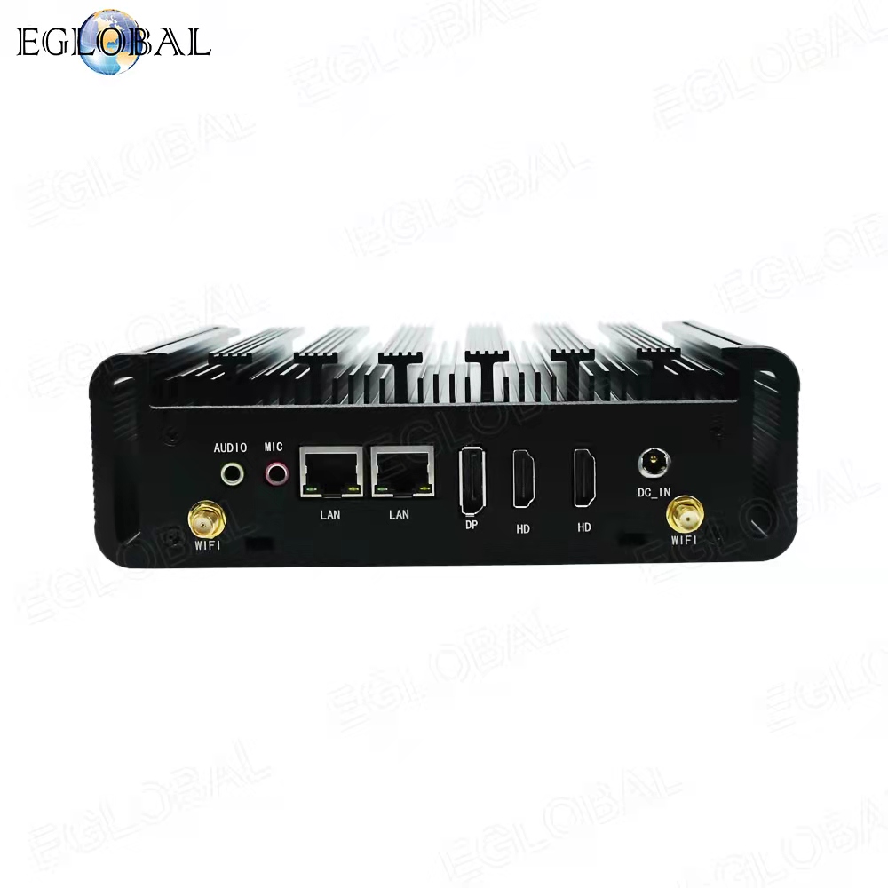 Eglobal Powerful Fanless Mini Computer 10th Gen intel core i5 10210U 4 Cores 8 Threads 2*Lan 2*COM