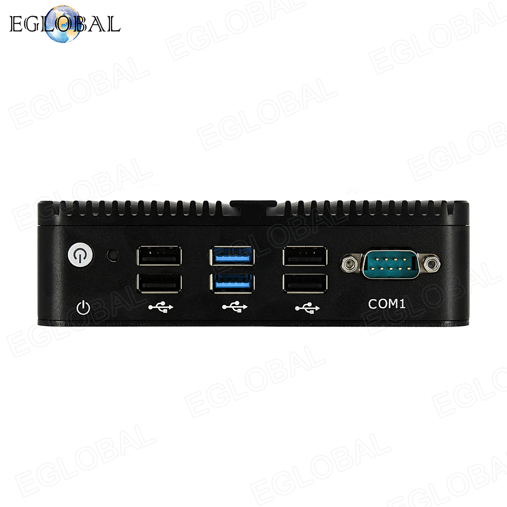 Eglobal High Quality 4*RJ45 Lan Mini PC  with COM DHMI Low consumption Fanless firewall Computer VPN
