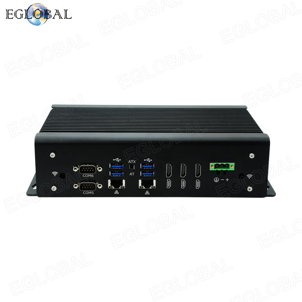 Eglobal Newest industrial Mini PC intel core i7 8750H 3 HDMI 6COM 2* Intel i225V 2.5G LAN Computer