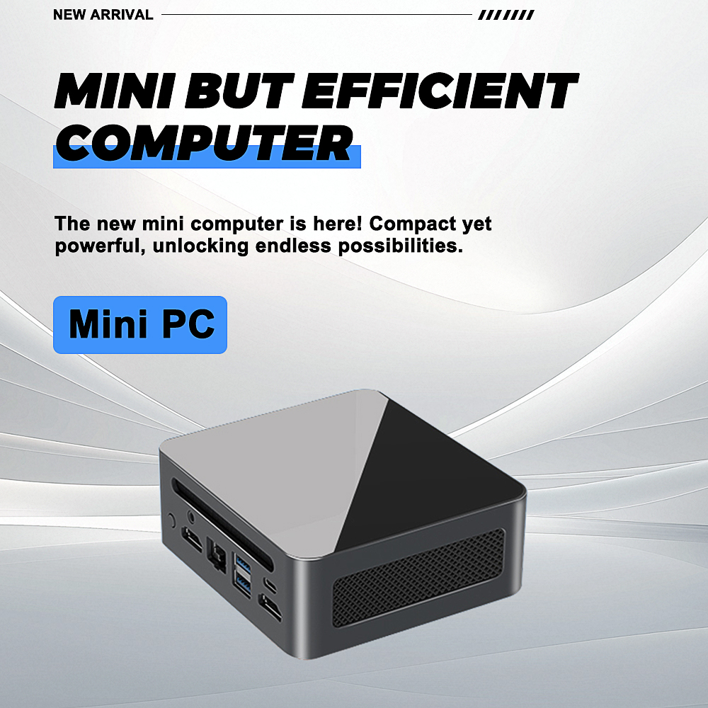 Eglobal Cheap Nuc AMD Mini Gaming PC AMD Ryzen 7 5600H 2*DDR4 Windows 11 Desktop Computer 4k WIifi