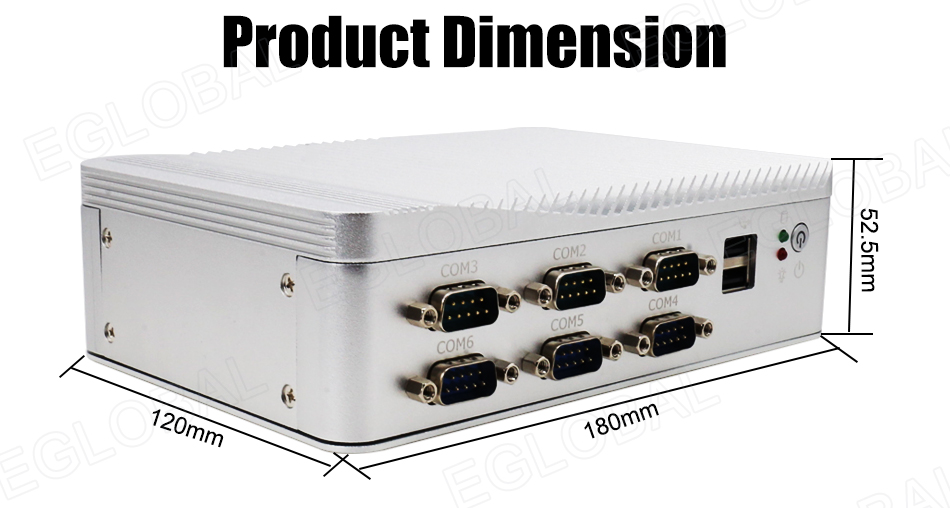 Eglobal G3 Embedded Industrial Mini PC Intel Core i3 8130U dual Lan 6*COM SIM 24Hours Mini Computer